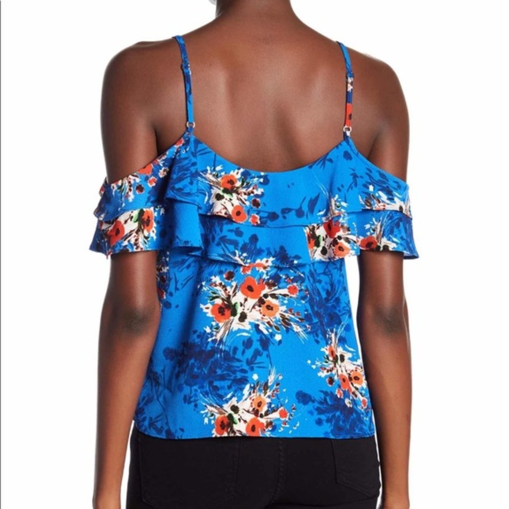 Willow & Clay Cold Shoulder Ruffle Floral Blouse - Picture 2 of 9